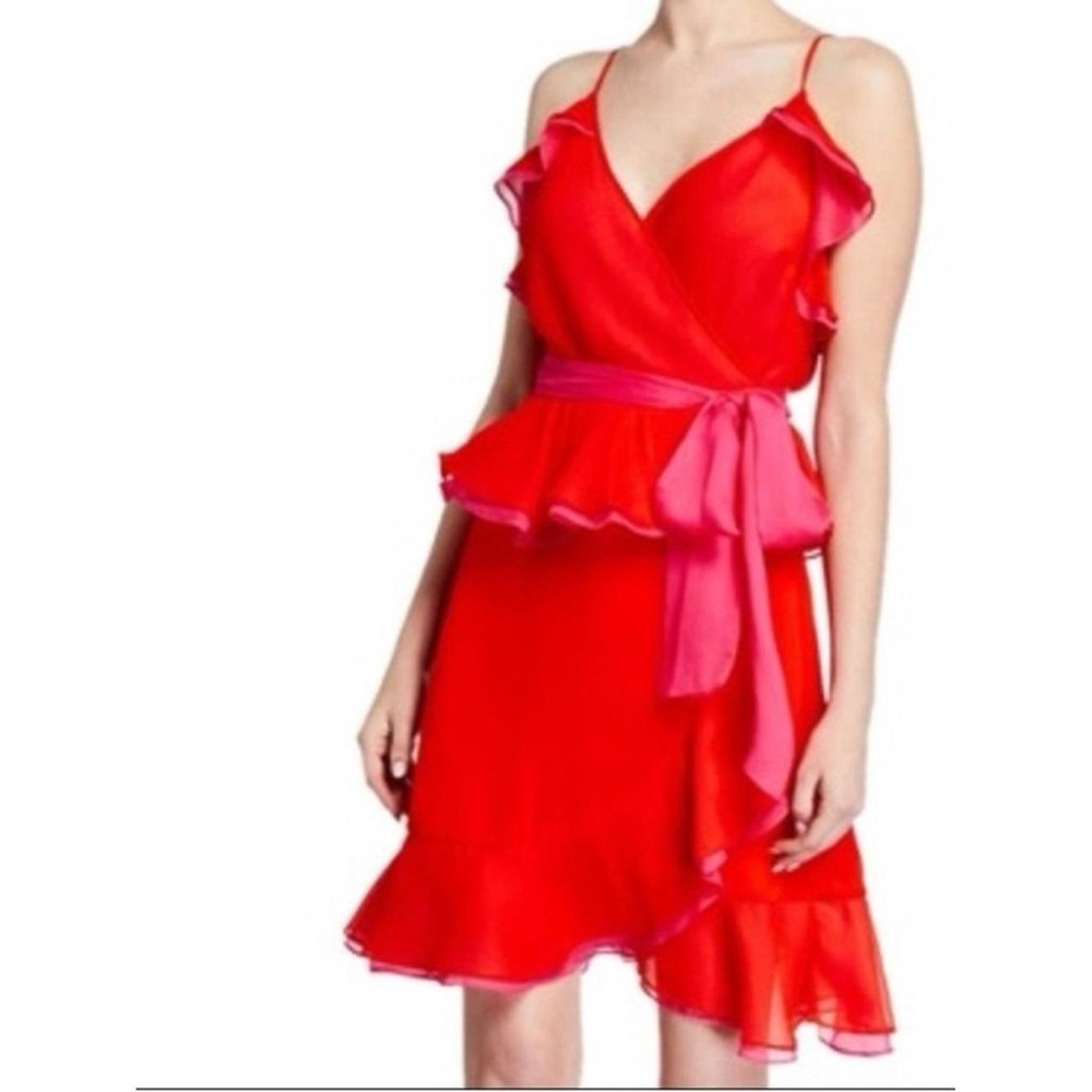 diane von furstenberg 100% Silk Dress New Tags Flamenco Karla Fairy Ruffle Trim